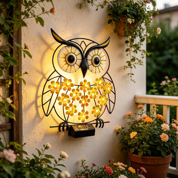 Owl Solar Wall Light