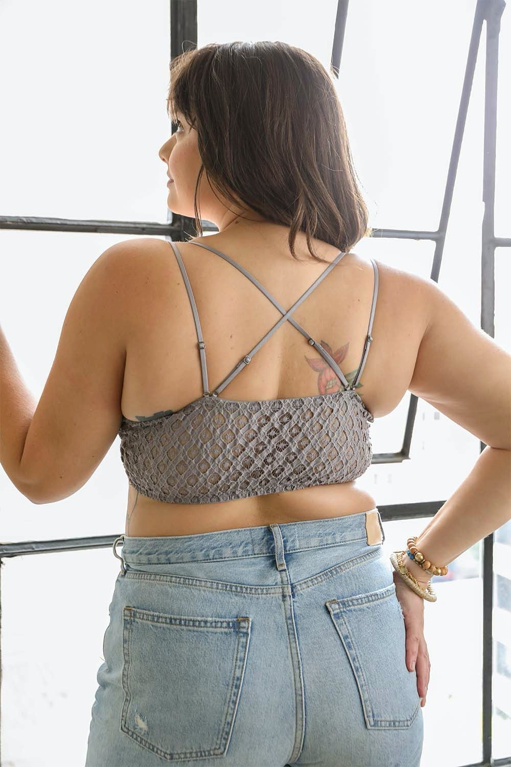 Plus Size Crochet Lace Longline Bralette Secondary image