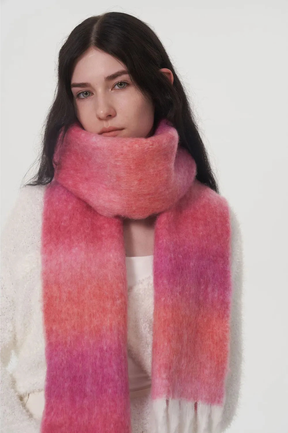 Fringe Gradient Ombré Scarf Secondary image