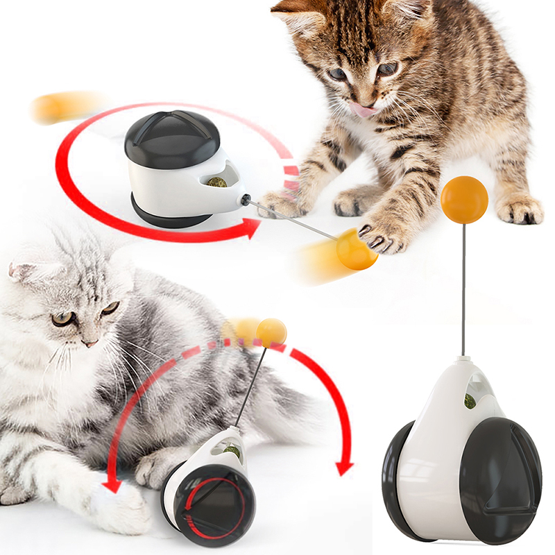 Interactive Rocking & Spinning Cat Toy
