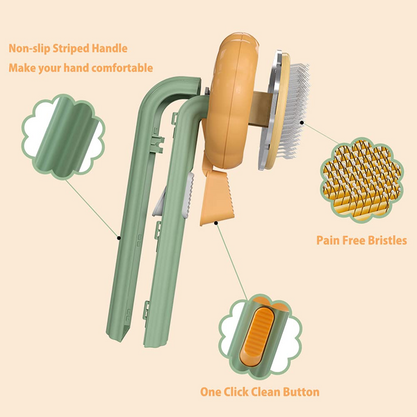 Self-Cleaning Pet Grooming Brush