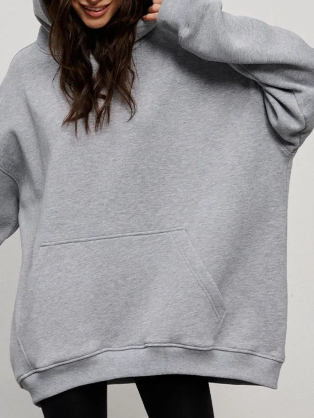 Dropped Shoulder Oversized Pocket Hoodie Secondary image