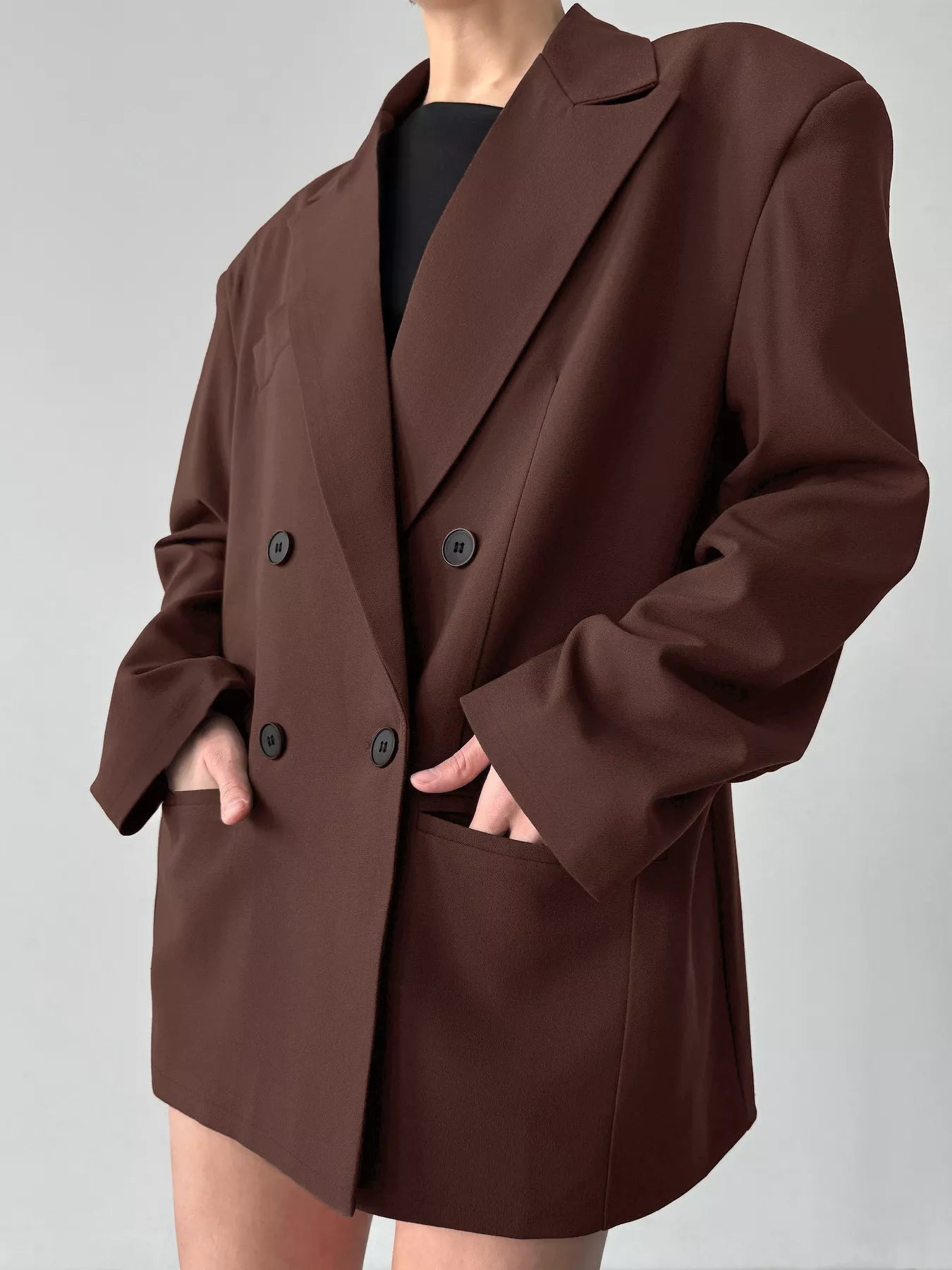 Double-Breasted Lapel Blazer Secondary image