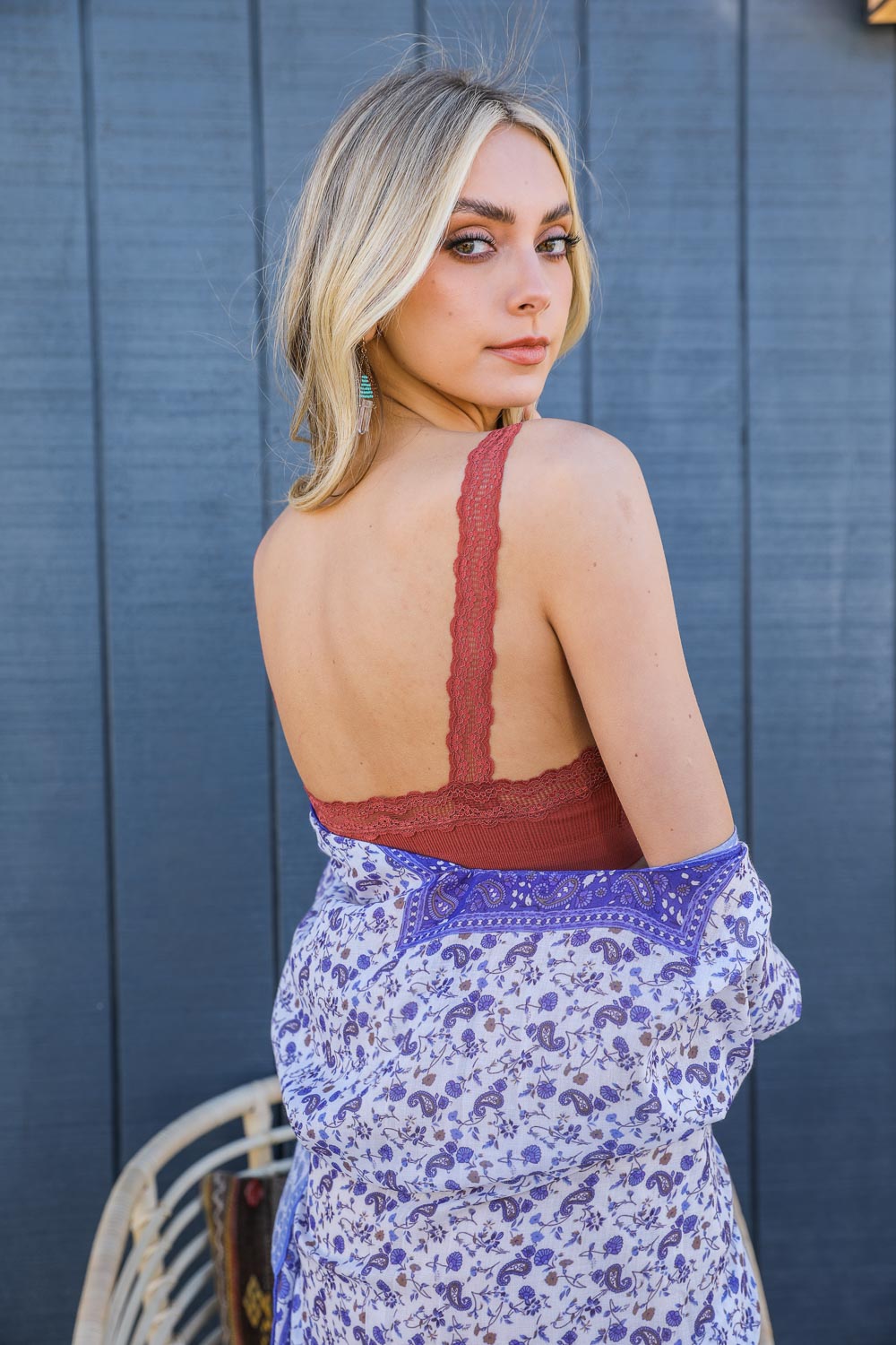 Lace-Trim Padded Bralette Secondary image