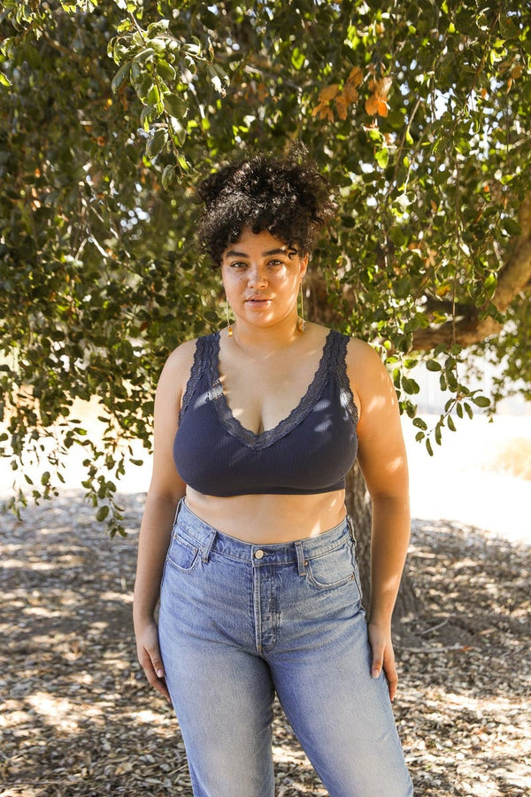 Lace-Trim Padded Bralette