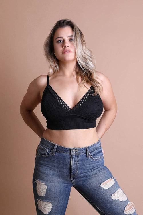 Plus Size Lace Bralette Cami