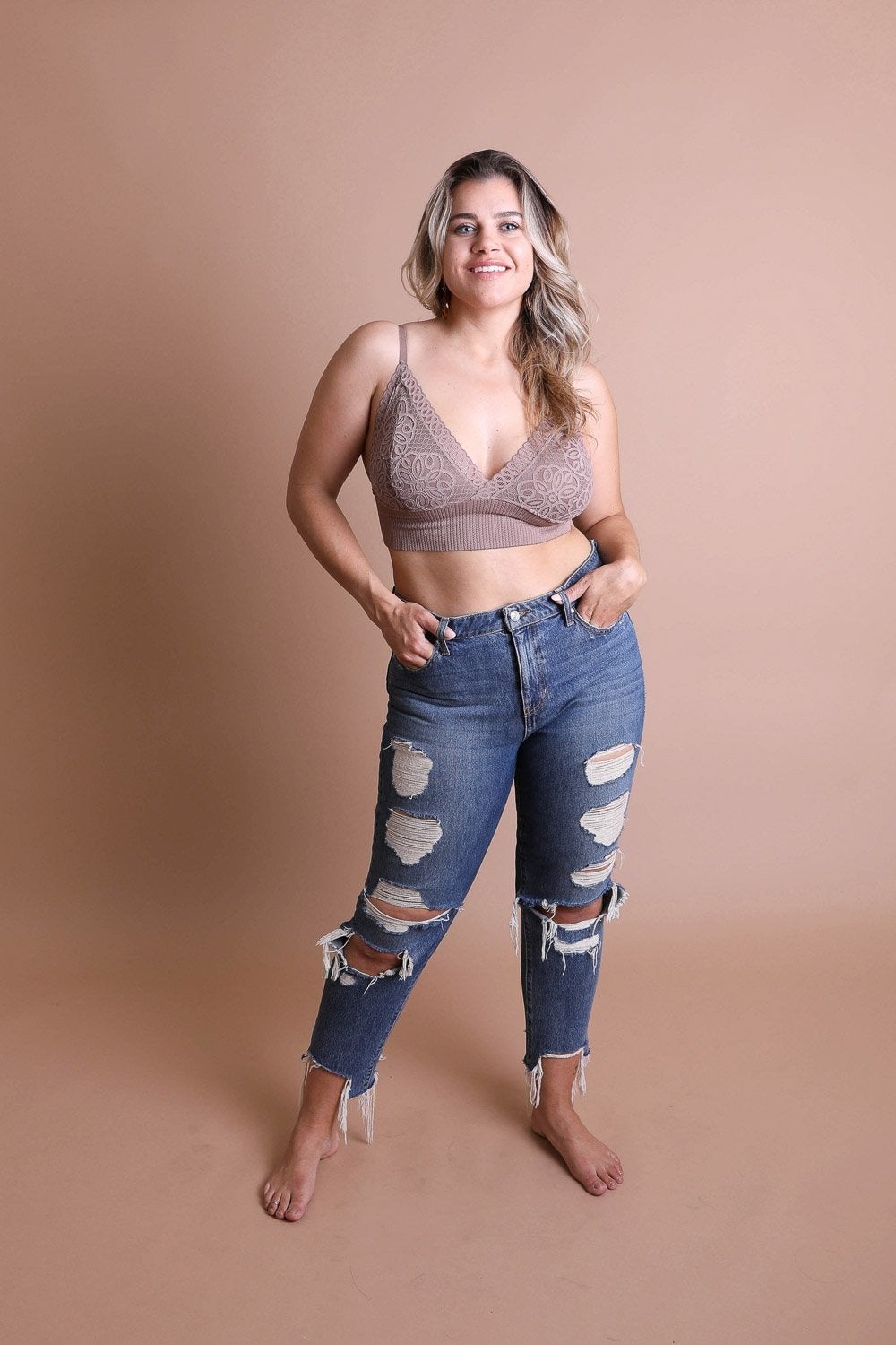 Plus Size Lace Bralette Cami