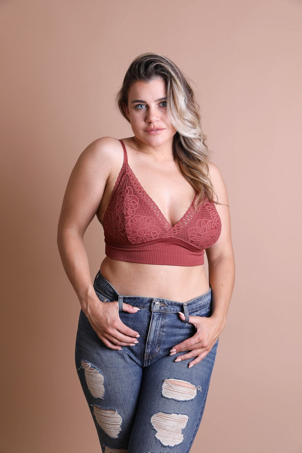 Plus Size Lace Bralette Cami
