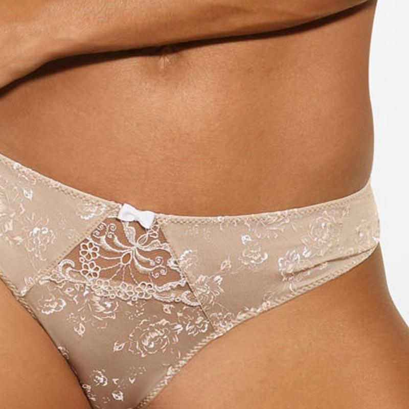 Sawren Frappe Floral Semi-Sheer Thong Secondary image