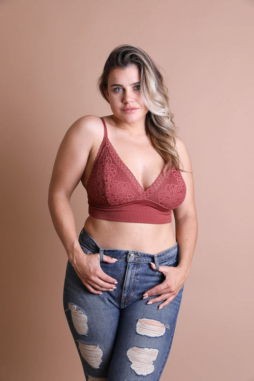 Plus Size Lace Bralette Cami